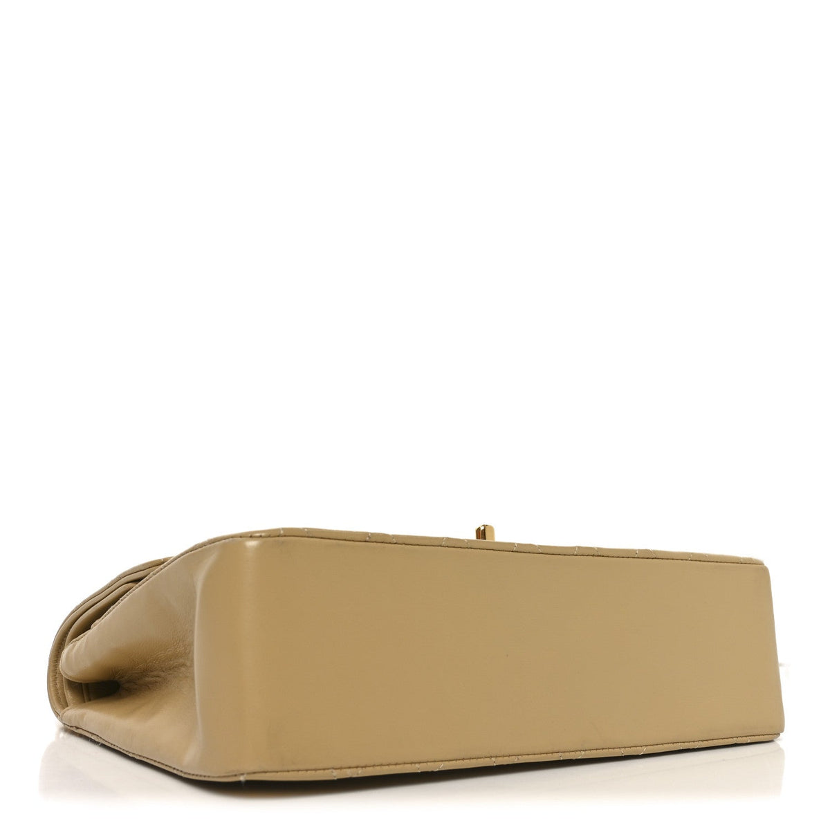 Lambskin Quilted Medium Double Flap Beige wholesalehk.shop