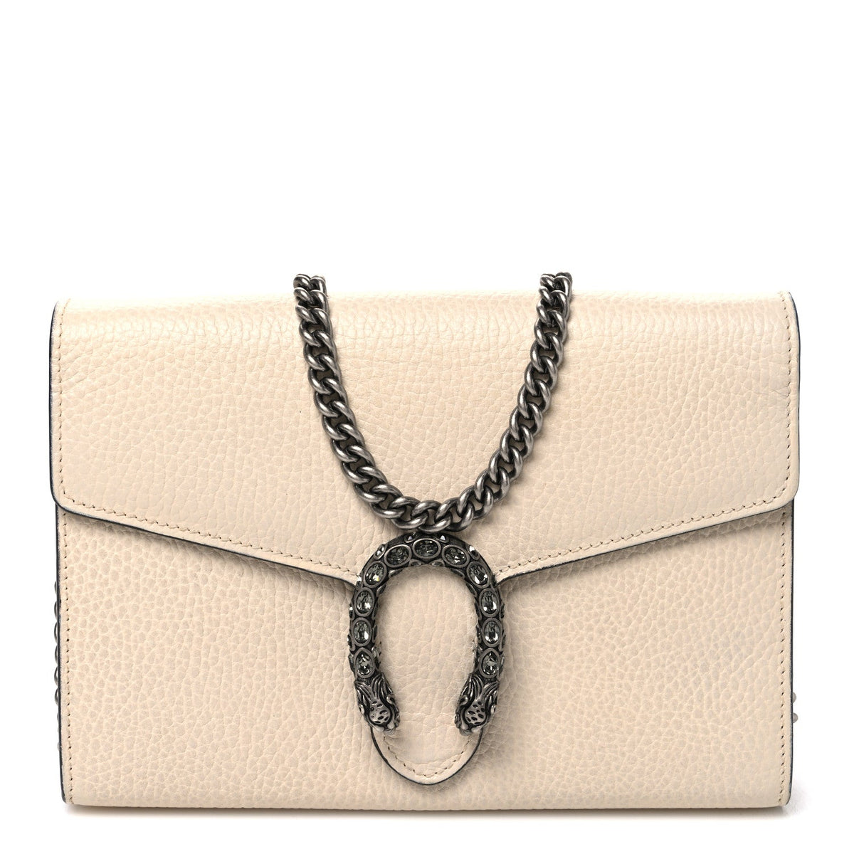 Dollar Calfskin Mini Dionysus Chain Wallet Mystic White wholesalehk.shop