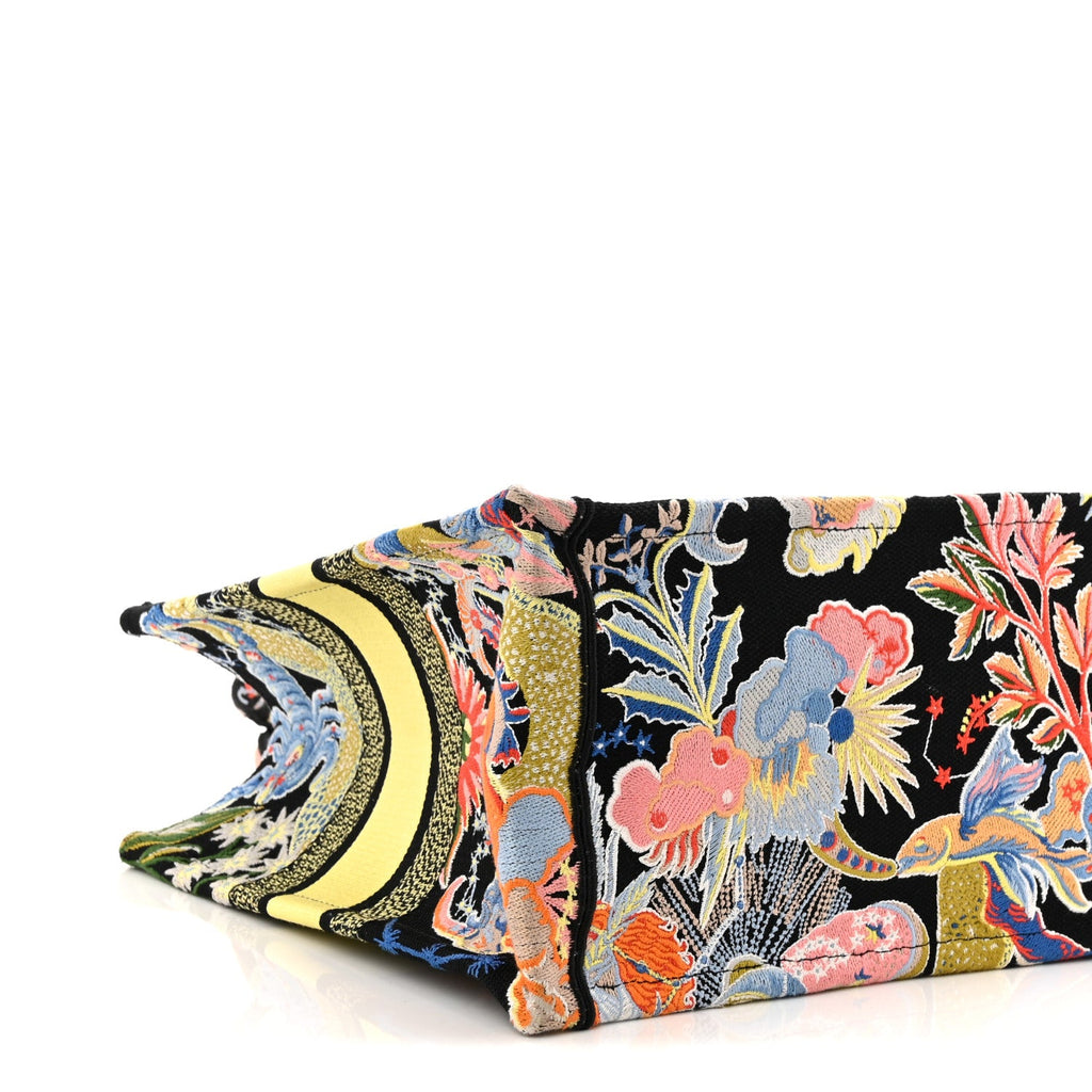 Canvas Zodiac Fantastico Embroidered Medium Book Tote Black Multicolor £¨ Direct shipment via from wholesalehk.shop