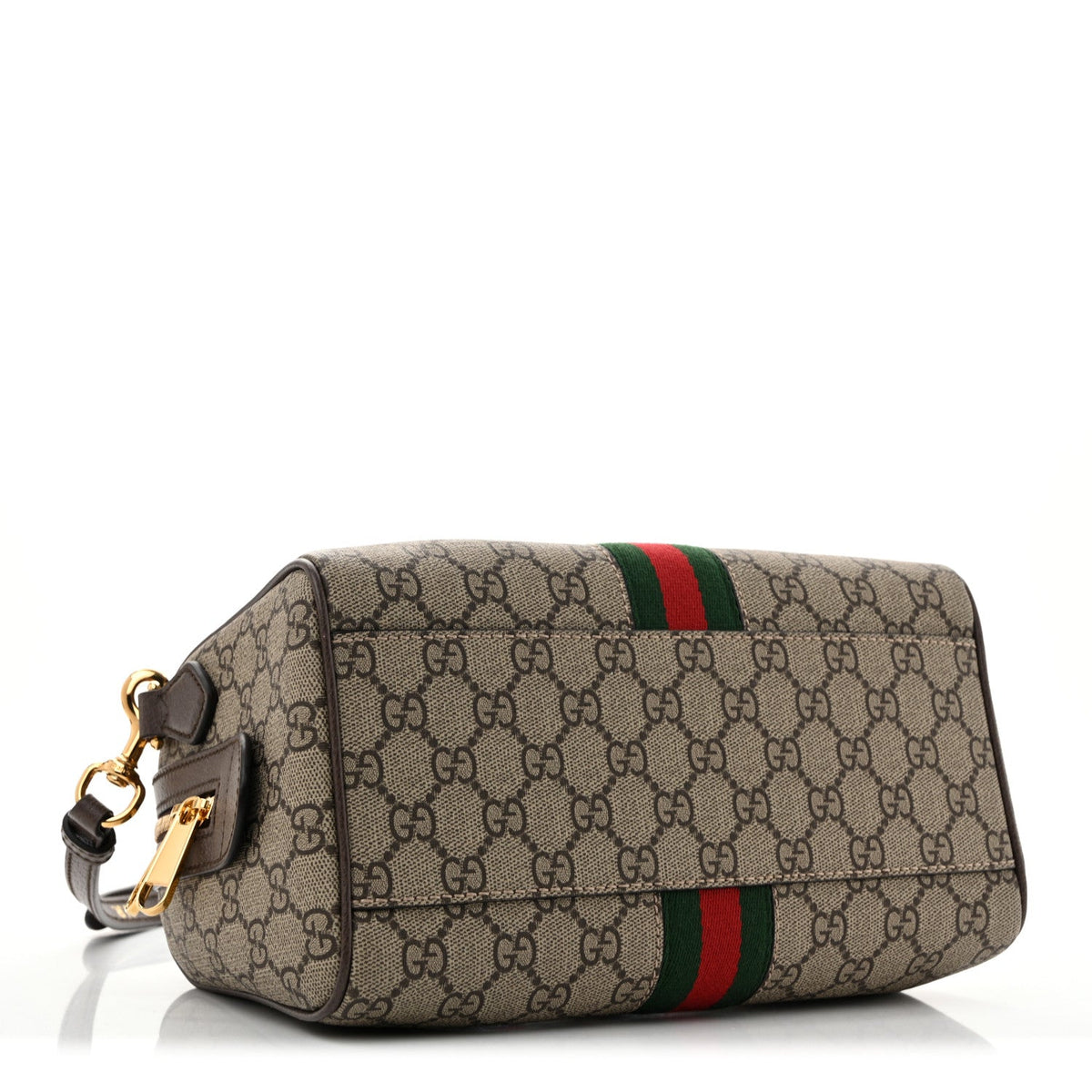 GG Supreme Monogram Web Small Ophidia Top Handle Bag  Beige Ebony wholesalehk.shop