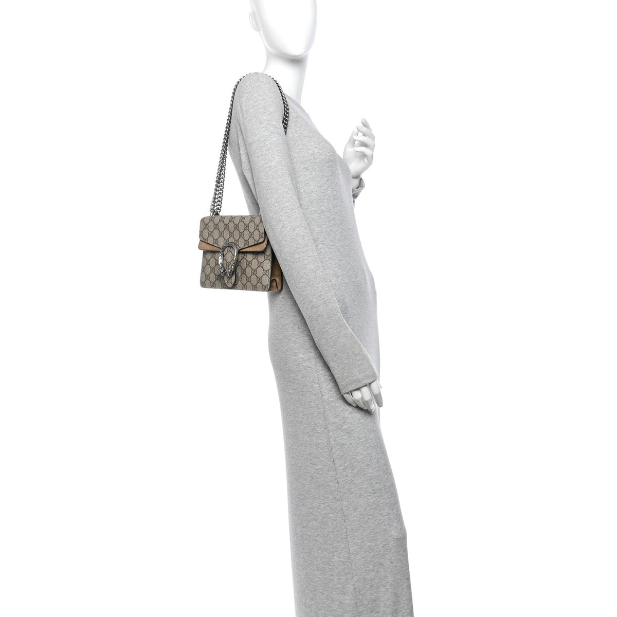 GG Supreme Monogram Mini Dionysus Shoulder Bag Taupe wholesalehk.shop