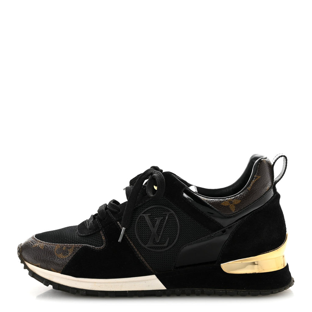 Suede Monogram Run Away Sneakers 37 Black £¨ Direct shipment via from wholesalehk.shop