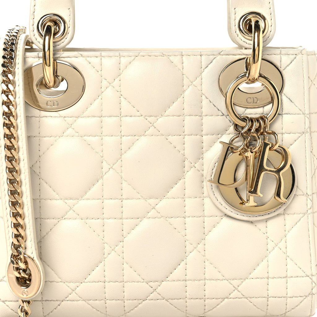 Lambskin Cannage Small My ABCDior Lady Dior Latte wholesalehk.shop