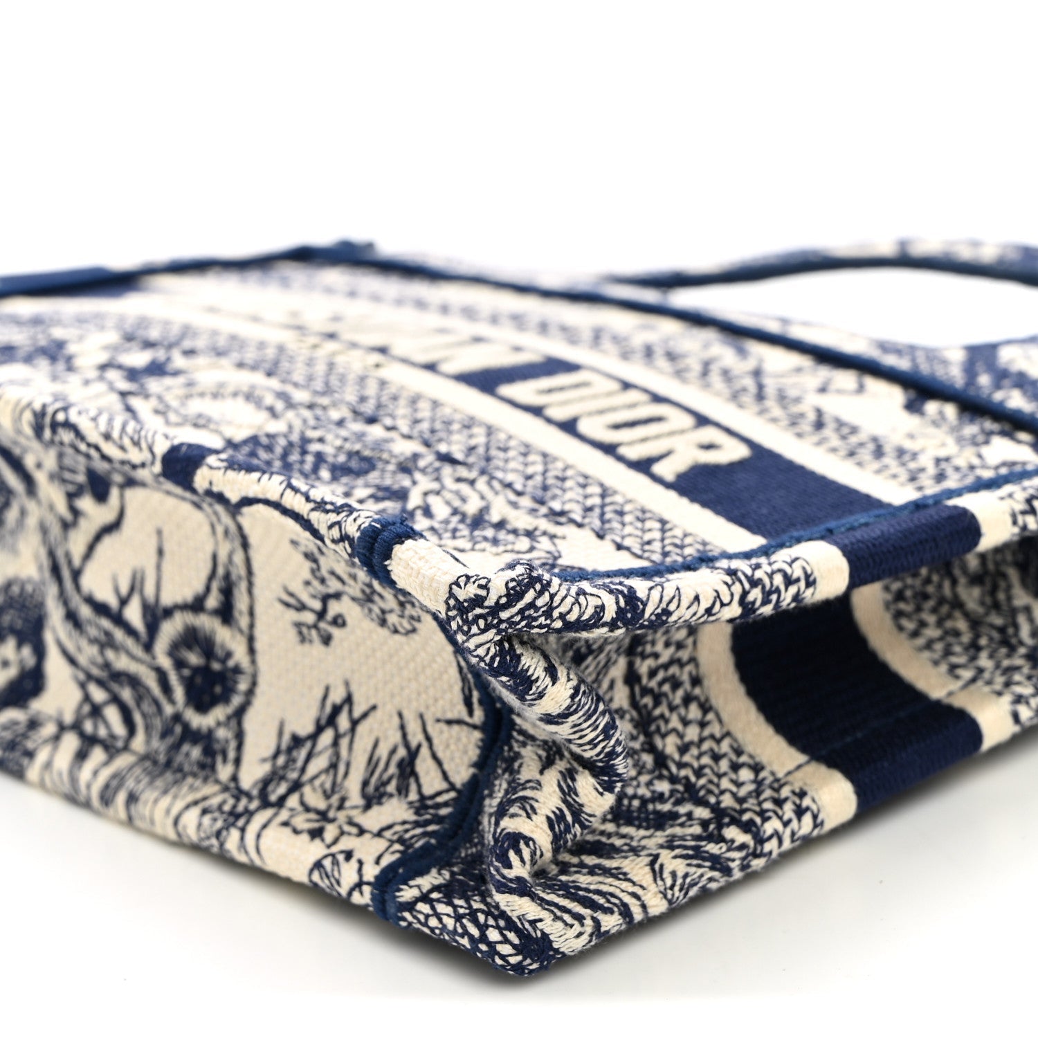 Canvas Embroidered Mini Toile De Jouy Book Tote Blue £¨ Direct shipment via from wholesalehk.shop