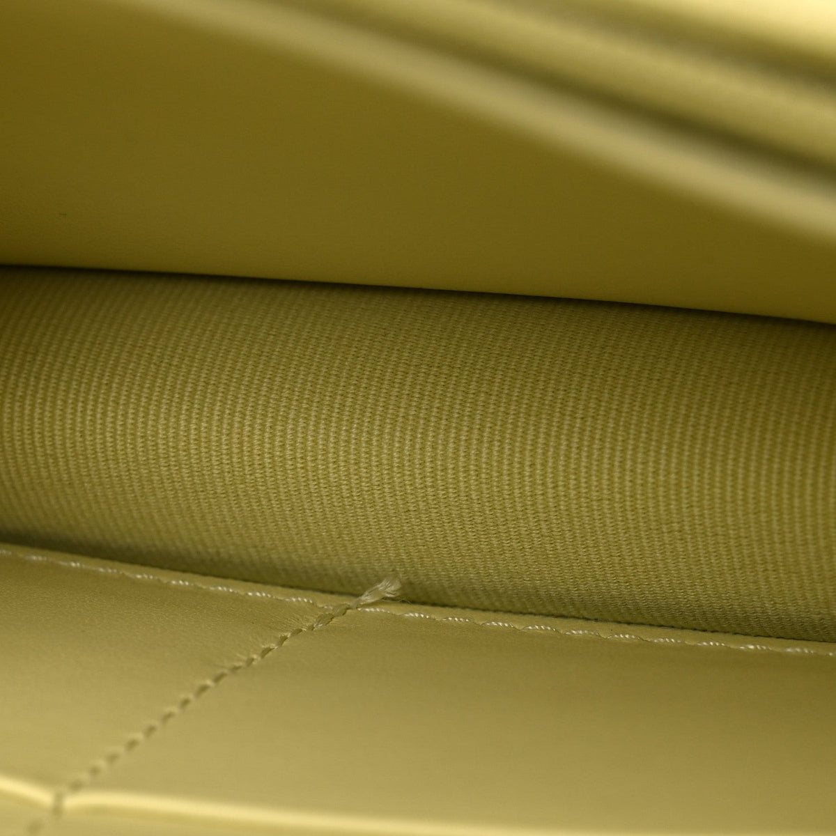 Calfskin Quilted Perfect Fit Wallet On Chain WOC Yellow wholesalehk.shop