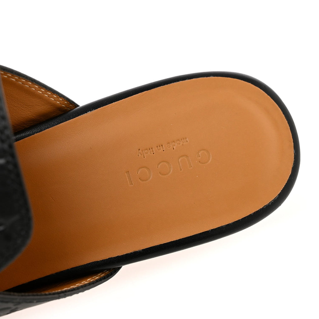 Glamour Calfskin Guccissima Womens Princetown Slippers 39 Black £¨ Direct shipment via from wholesalehk.shop