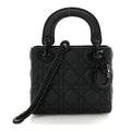 Ultra Matte Calfskin Cannage Mini Lady Dior Black wholesalehk.shop