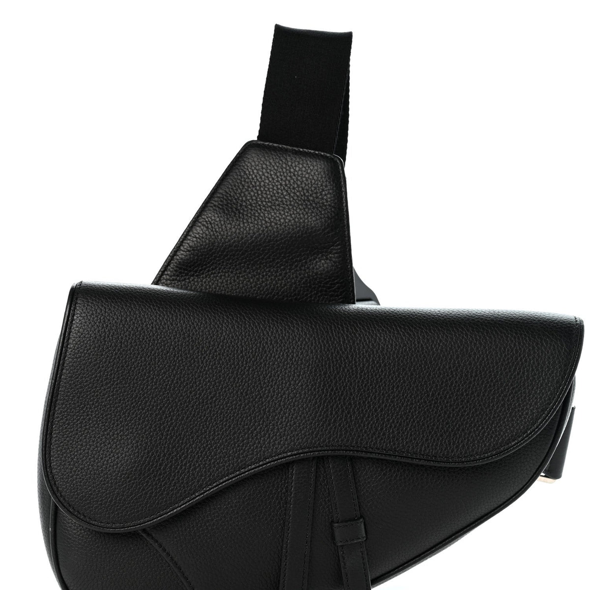 Grained Calfskin Kim Jones Saddle Bag Black wholesalehk.shop