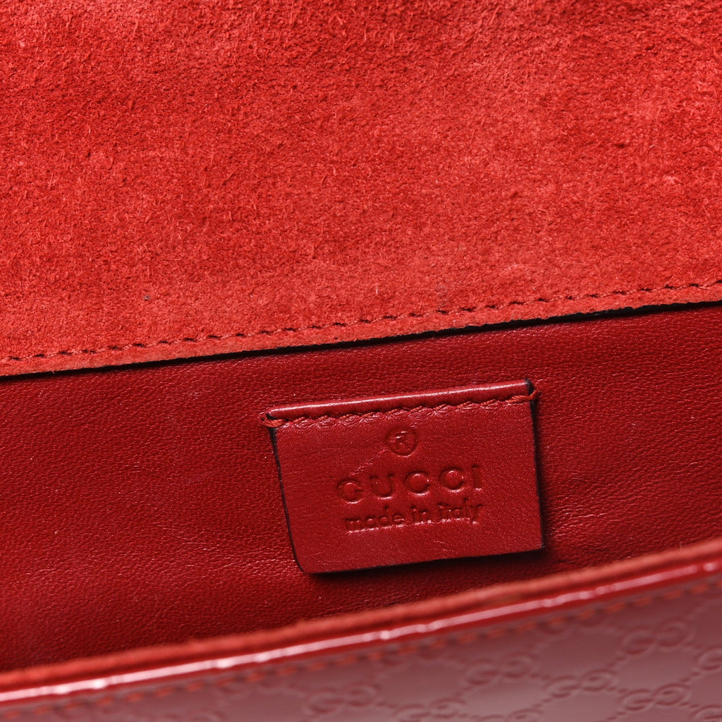 Patent Microguccissima Small Broadway Clutch Red £¨ Direct shipment via from wholesalehk.shop