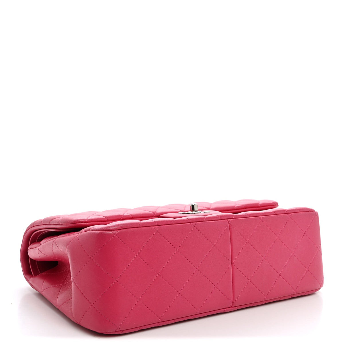 Lambskin Quilted Jumbo Double Flap Dark Pink wholesalehk.shop
