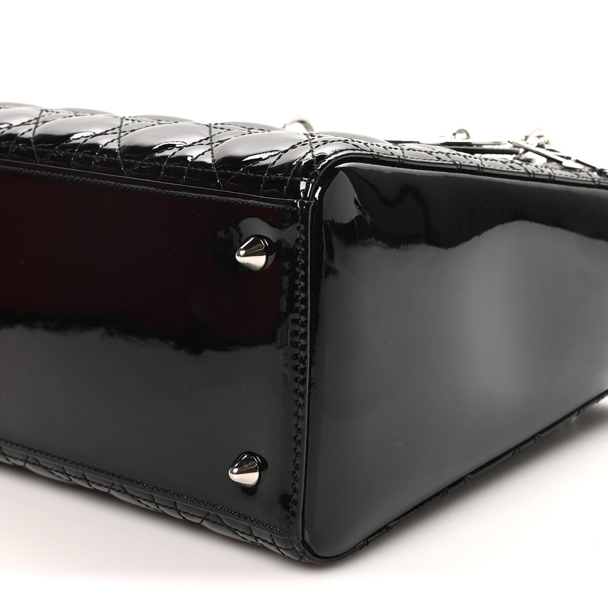 Patent Cannage Medium Lady Dior Black wholesalehk.shop