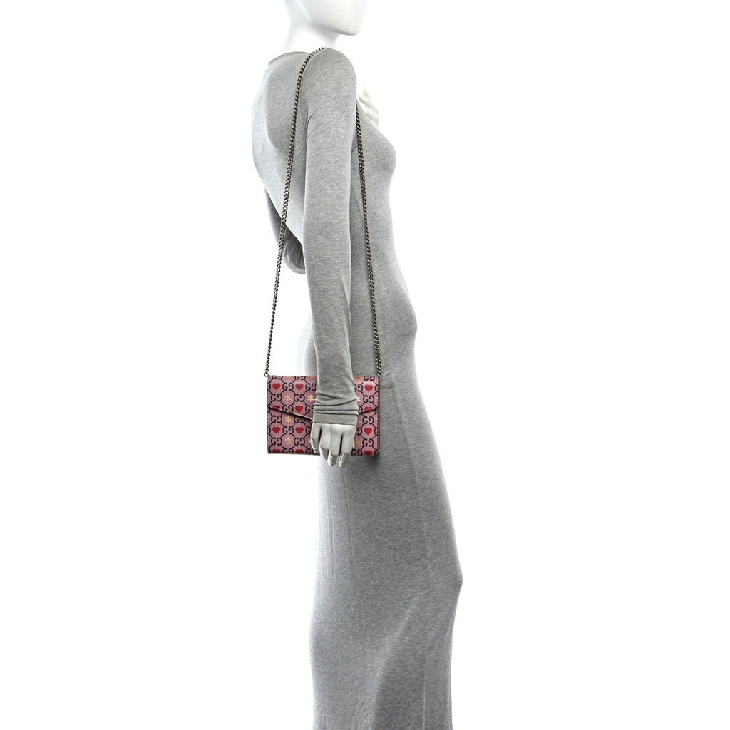 Calfskin Valentine's Day Exclusive Mini Dionysus Chain Wallet wholesalehk.shop