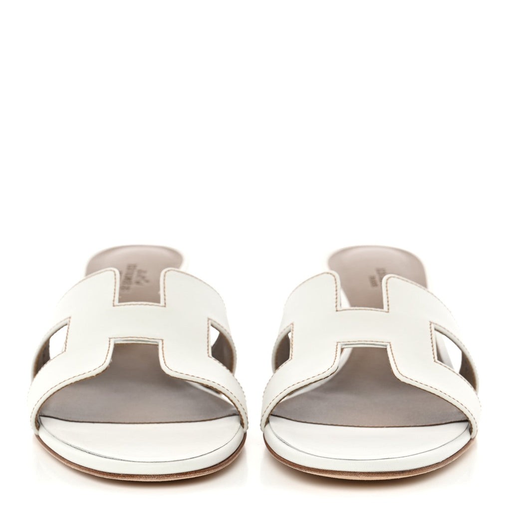Calfskin Oasis Sandals 38.5 White wholesalehk.shop