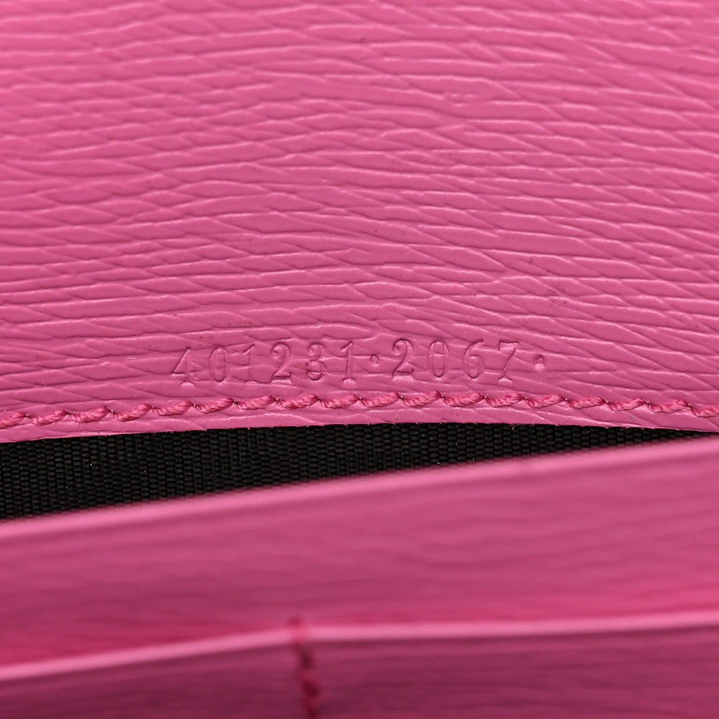 Calfskin Floral Print Mini Dionysus Chain Wallet Ivory Pink wholesalehk.shop