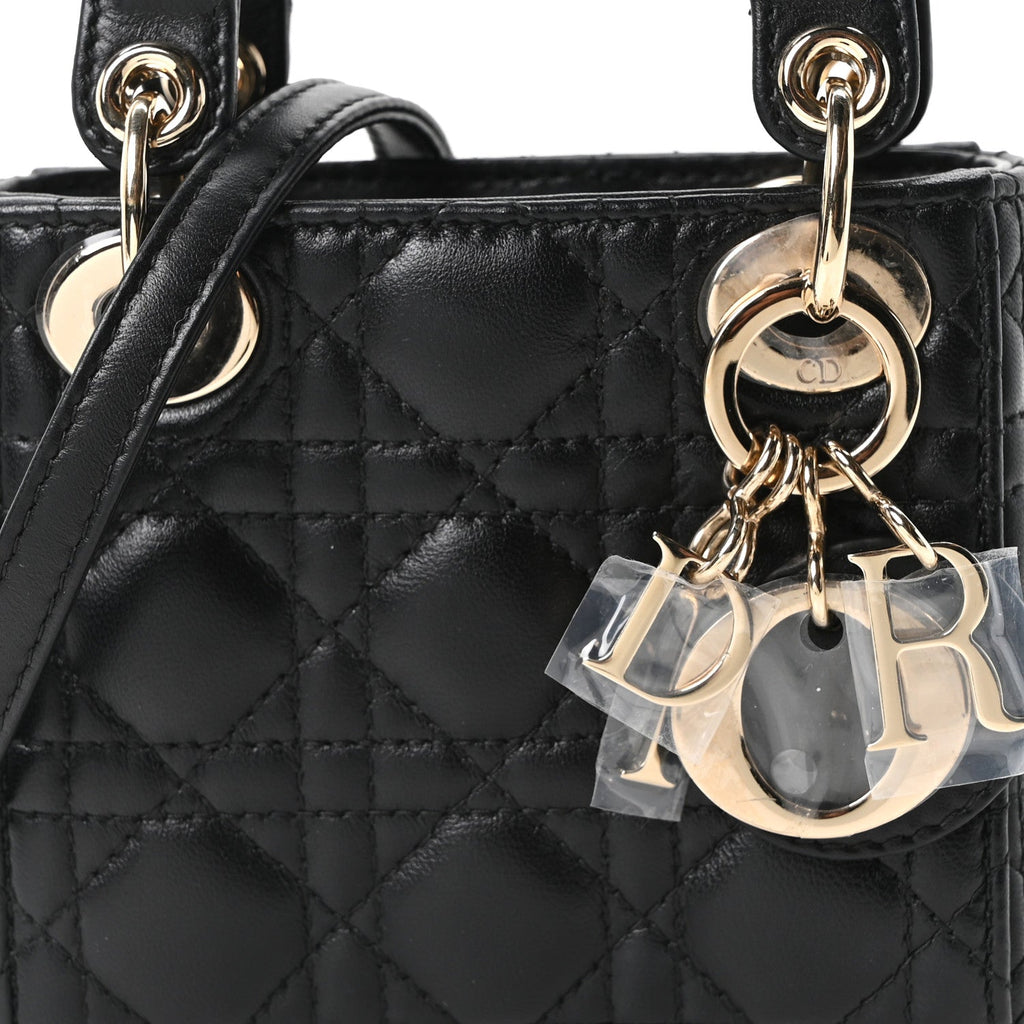 Lambskin Cannage Micro Lady Dior Black wholesalehk.shop