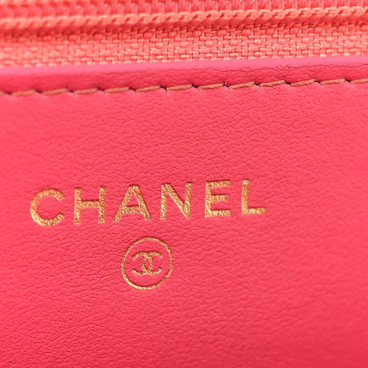 Wool Tweed Lambskin Quilted Chanel 19 Wallet On Chain WOC Coral Pink wholesalehk.shop
