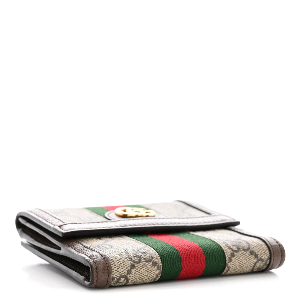 GG Supreme Monogram Web Ophidia French Flap Wallet Beige New Acero wholesalehk.shop