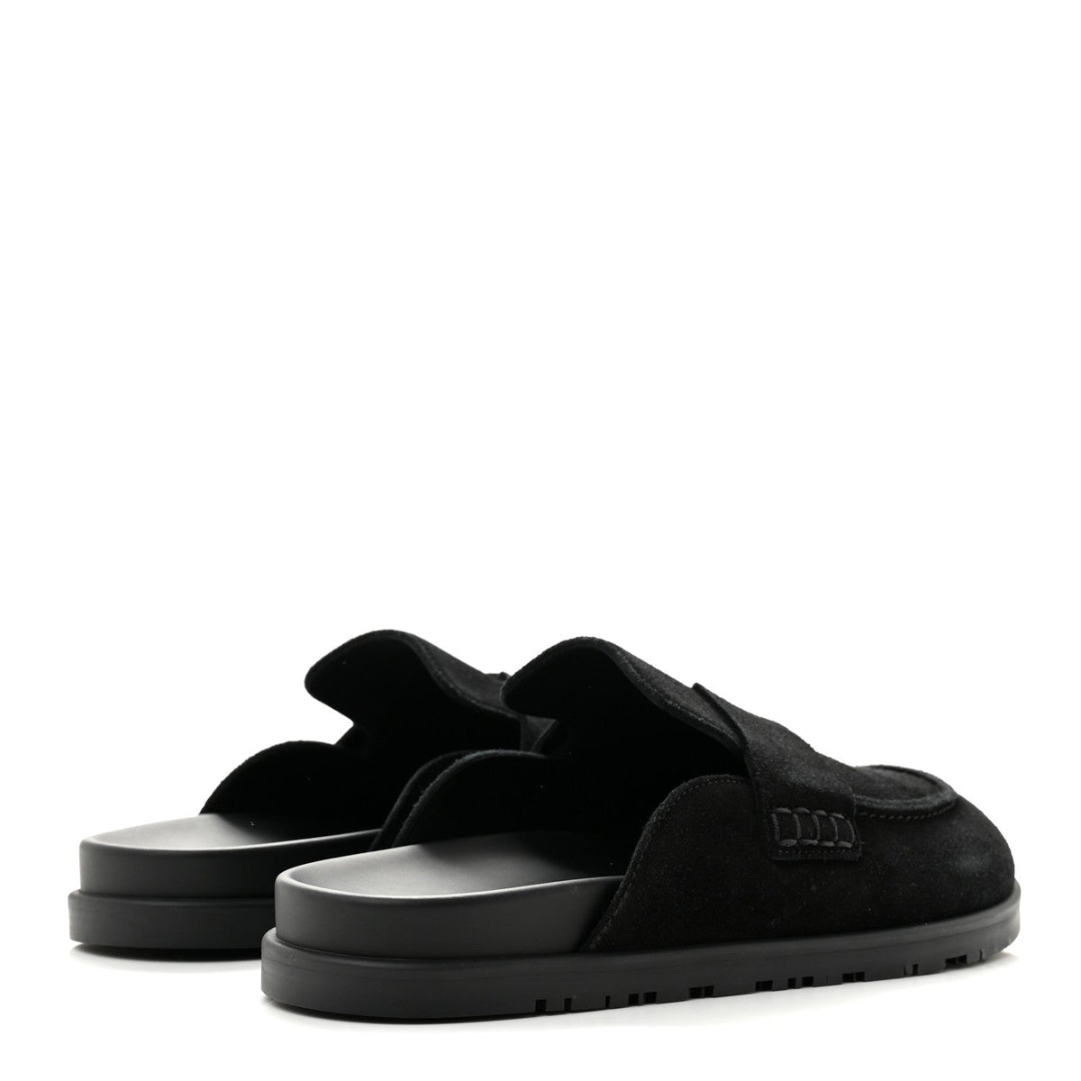 Suede Calfskin Go Mules 40 Black wholesalehk.shop