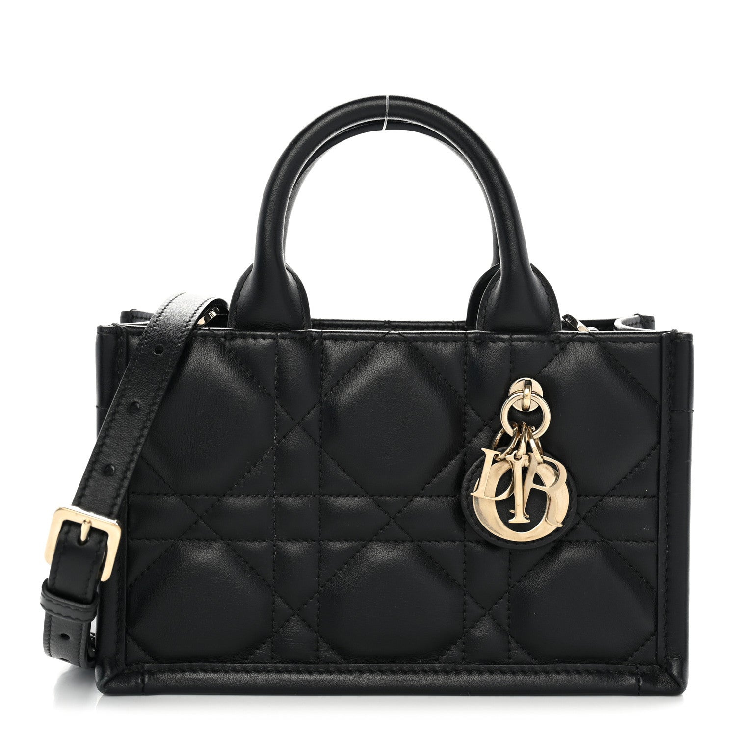 Calfskin Macrocannage Mini Book Tote Black £¨ Direct shipment via from wholesalehk.shop