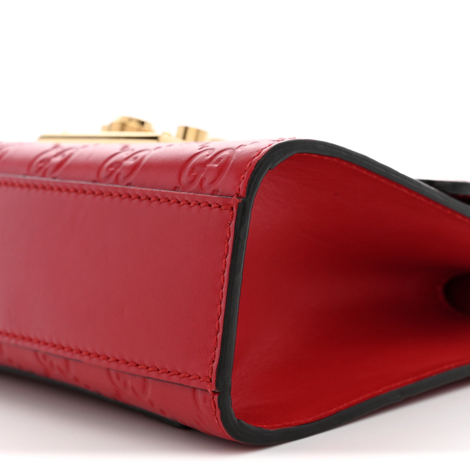 Guccissima Small Padlock Shoulder Bag Hibiscus Red £¨ Direct shipment via from wholesalehk.shop