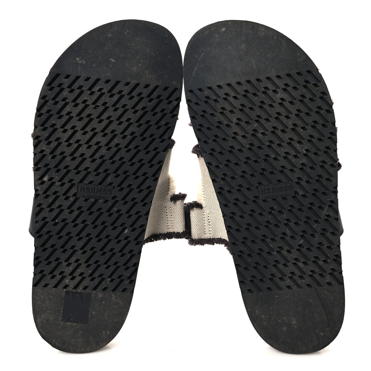 Techno Fringed H Canvas Caflskin Womens Chypre Sandals 39 Prunoir Black wholesalehk.shop