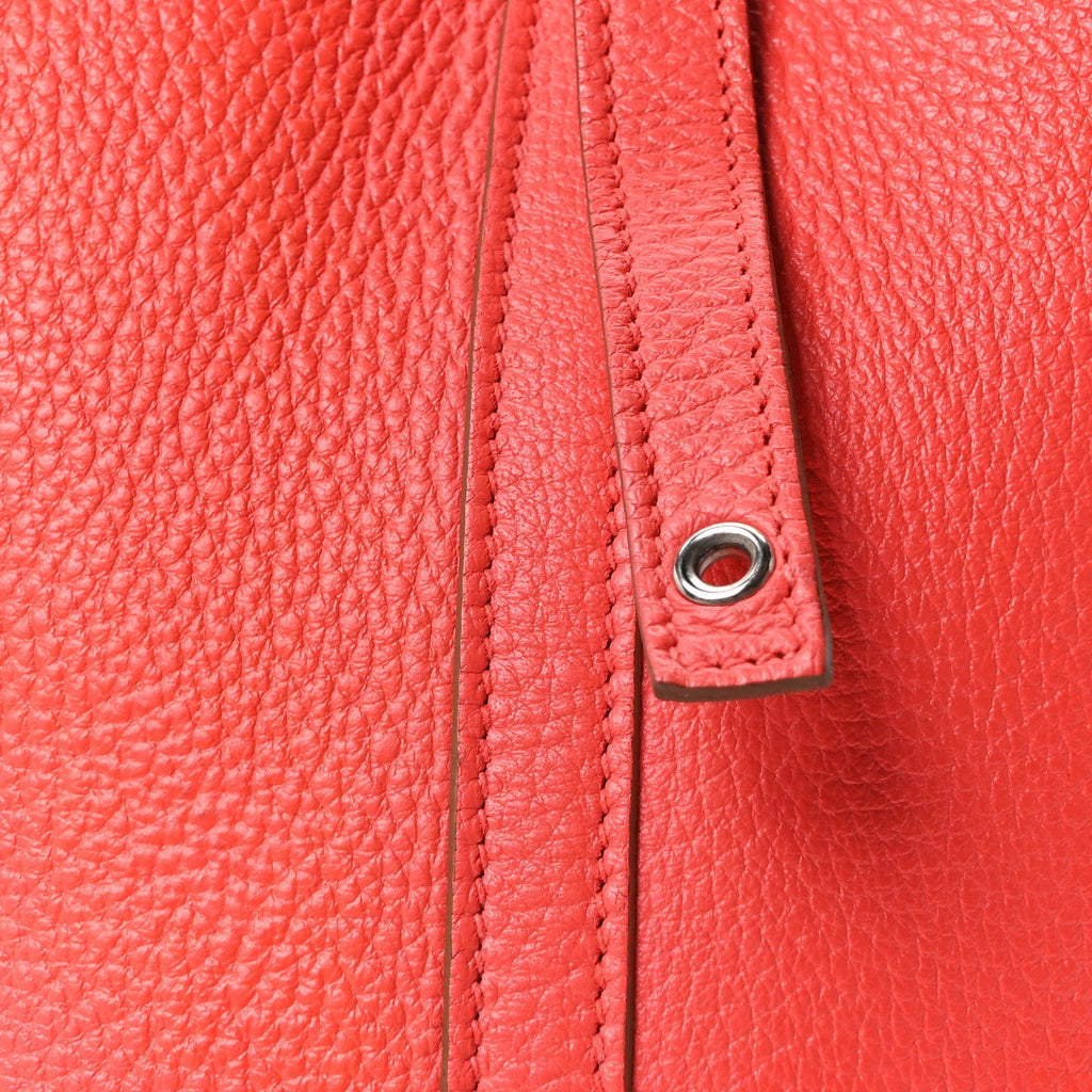 Taurillon Clemence Picotin Lock 18 PM Rouge Pivoine £¨ Direct shipment via from wholesalehk.shop