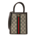 GG Supreme Monogram Textured Dollar Calfskin Web Super Mini Ophidia Mini Tote Bag Beige Ebony New Acero wholesalehk.shop