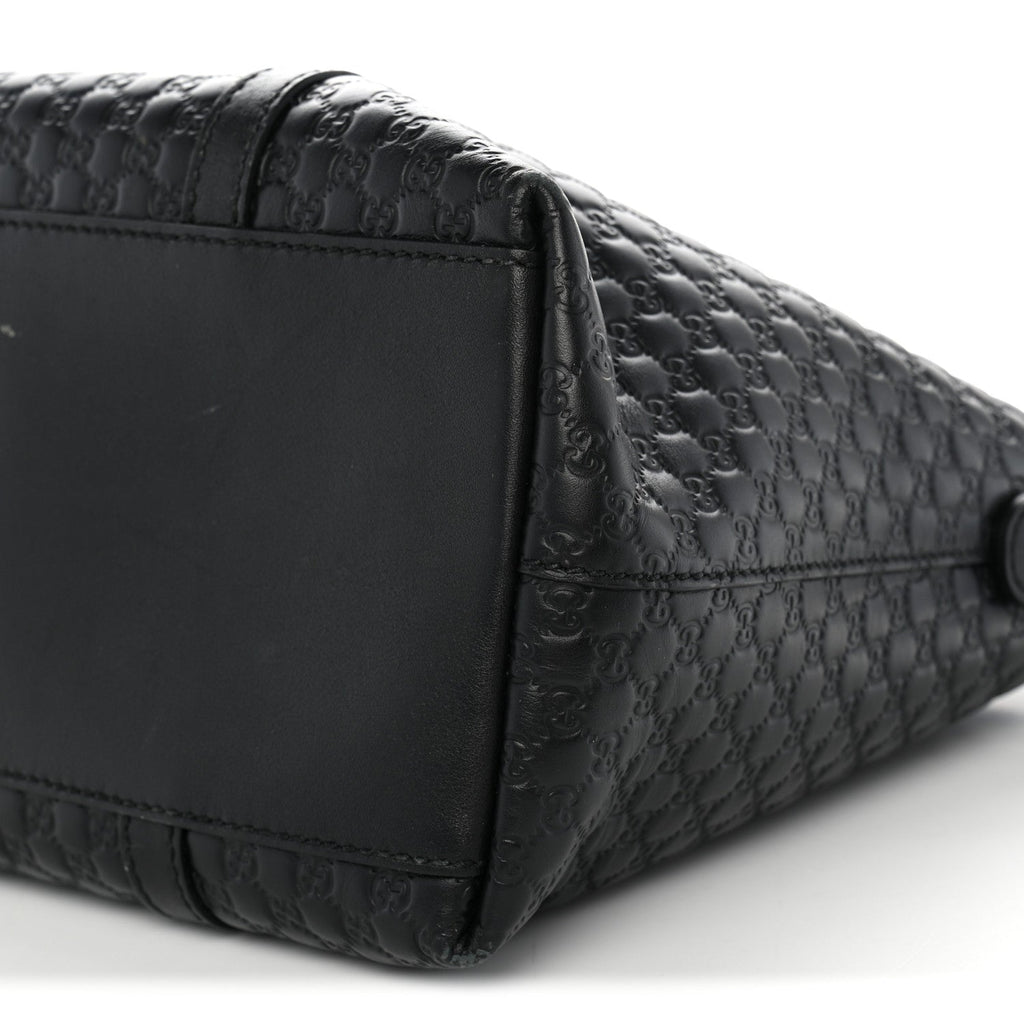 Soft Microguccissima Small Zippered Satchel Black £¨ Direct shipment via from wholesalehk.shop