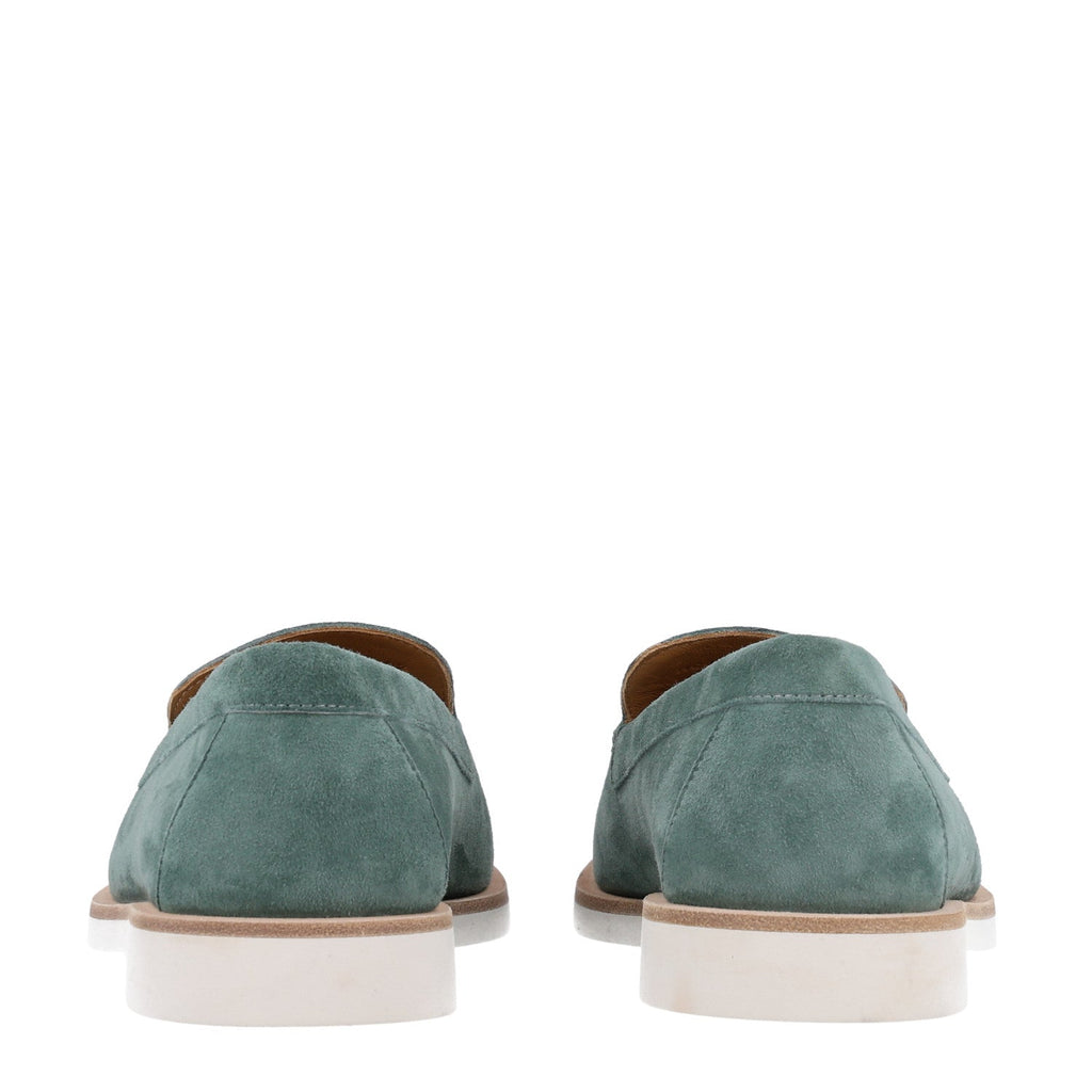 Suede Calfskin Womens Low Loafers 38 Vert Cedre wholesalehk.shop