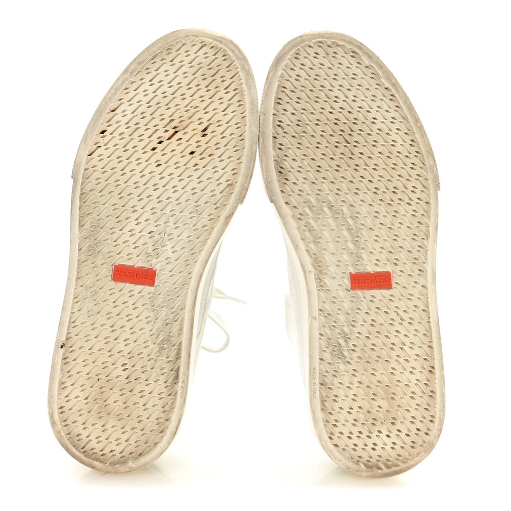 Crocodile Calfskin Deep Sneakers 37.5 White Vert Jade wholesalehk.shop