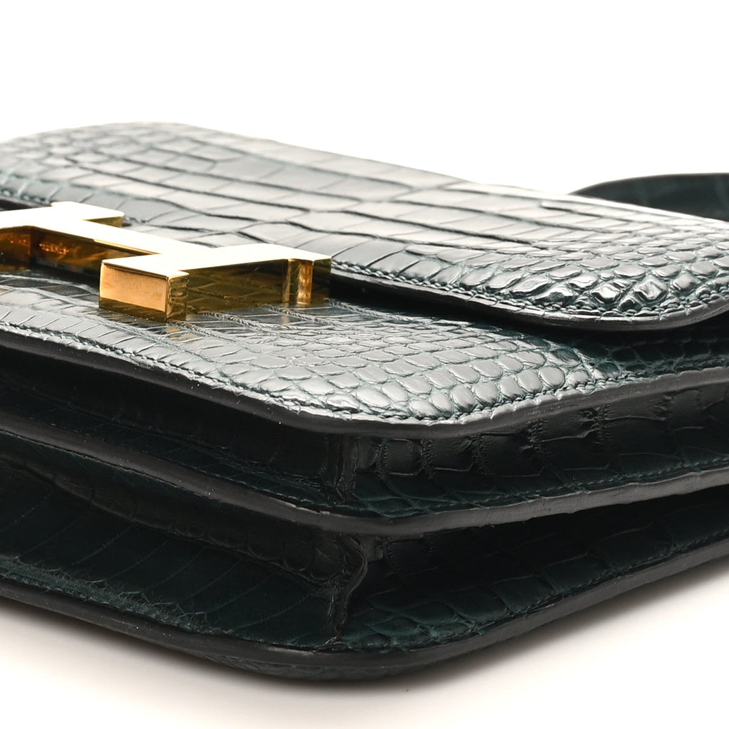 Matte Alligator Constance 18 Vert Cypress £¨ Direct shipment via from wholesalehk.shop
