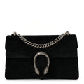 Velvet GG Monogram Small Dionysus Shoulder Bag Black wholesalehk.shop