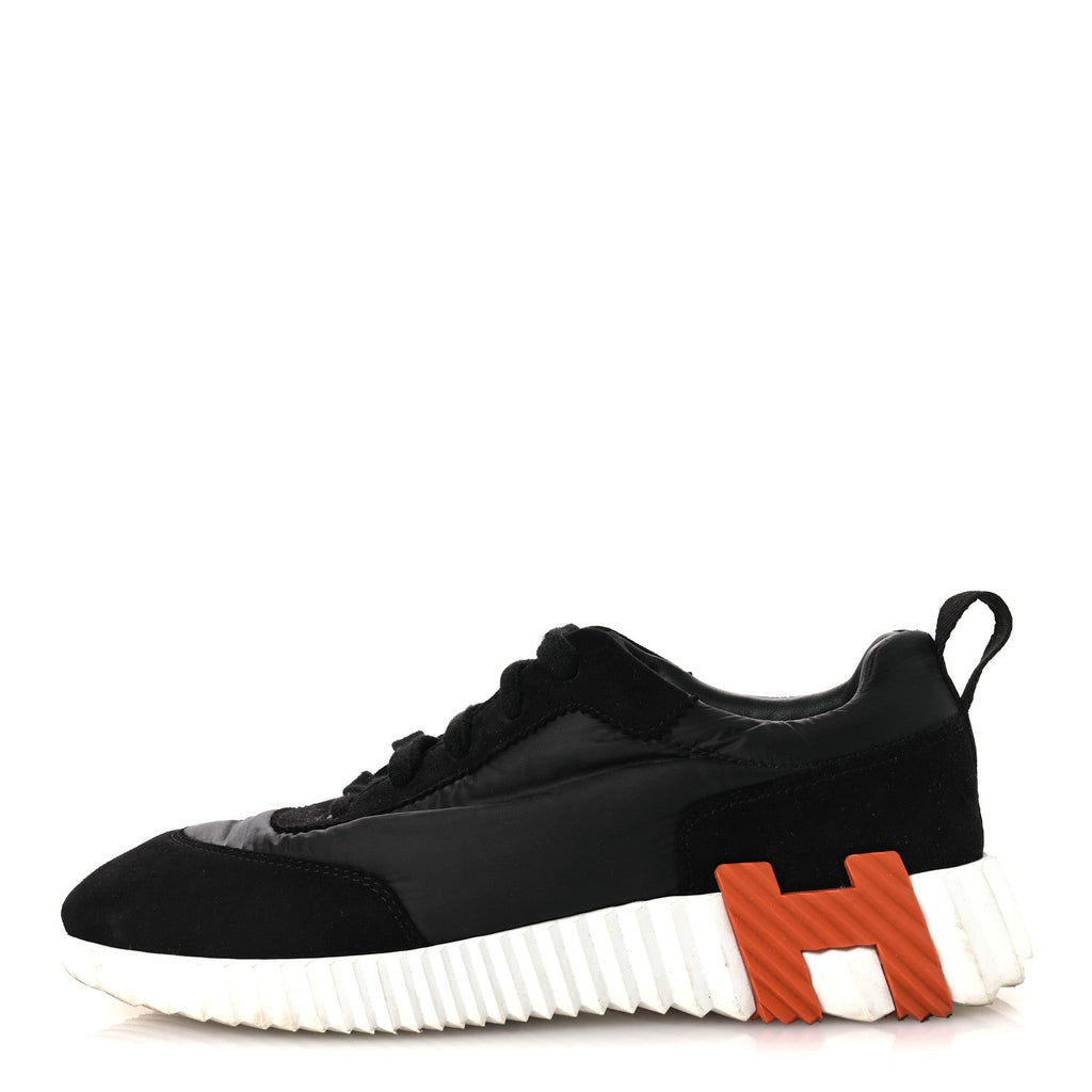 Air Mesh Suede Goatskin Bouncing Sneakers 37.5 Black Orange wholesalehk.shop