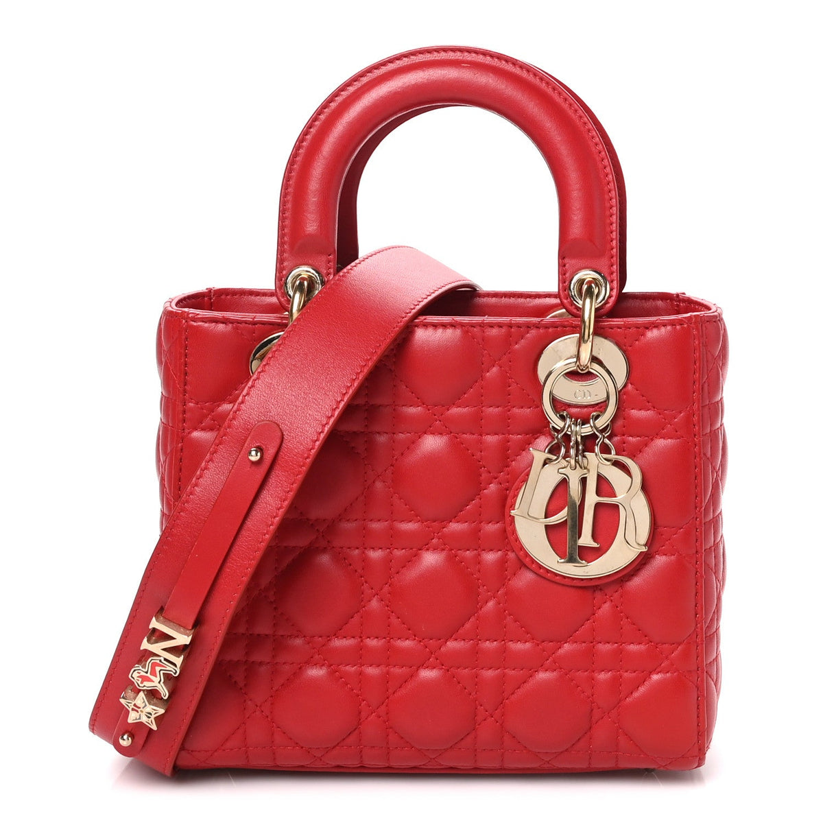 Lambskin Cannage Small My ABCDior Lady Dior Red wholesalehk.shop