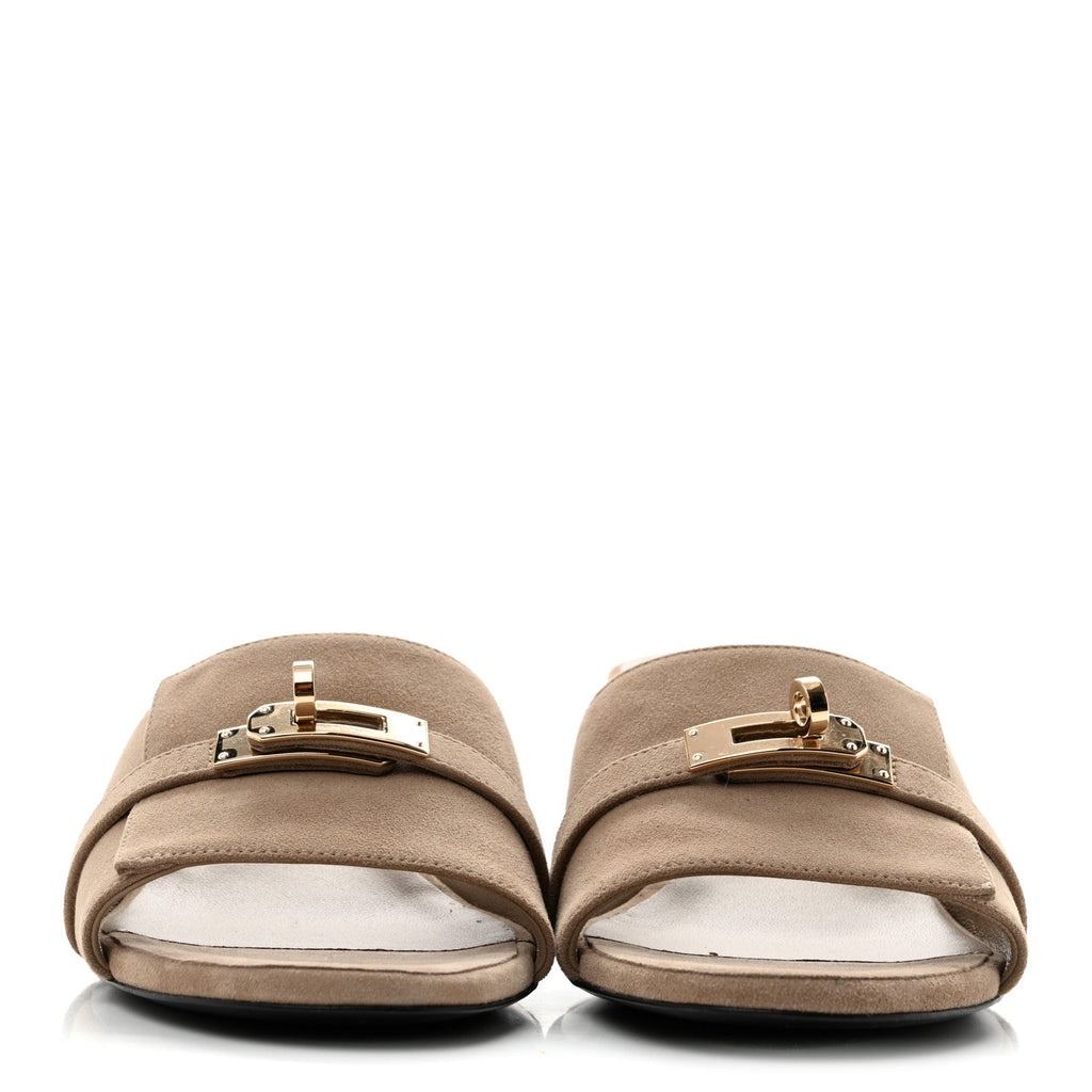 Suede Goatskin Gigi 50 Sandals 40 Beige Sable wholesalehk.shop