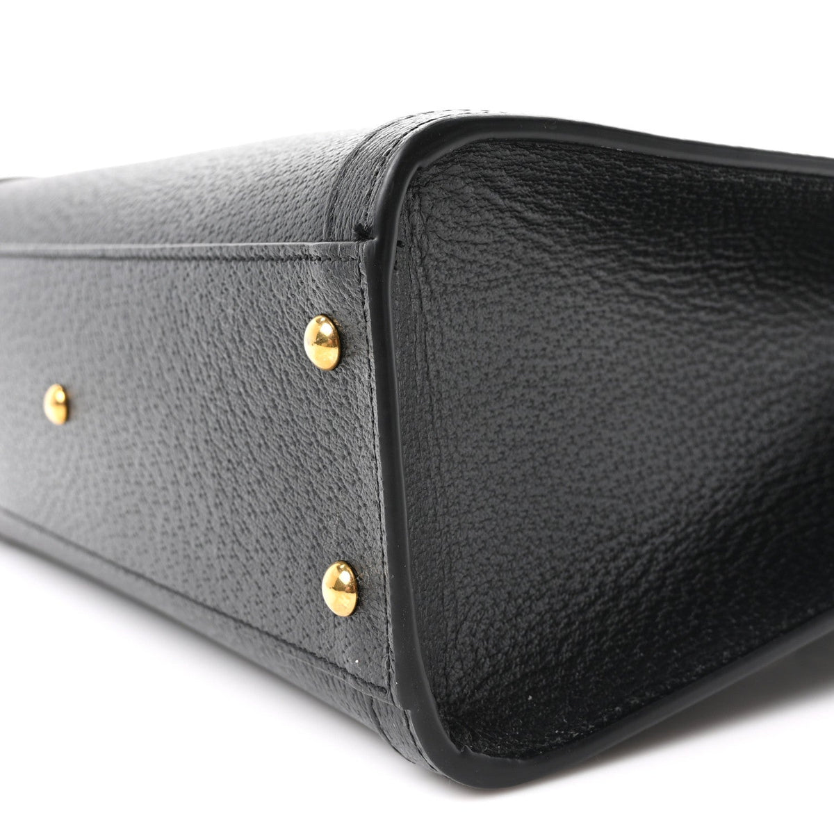 Textured Dollar Calfskin Web Small Diana Tote Bag Black Dusty Grey wholesalehk.shop