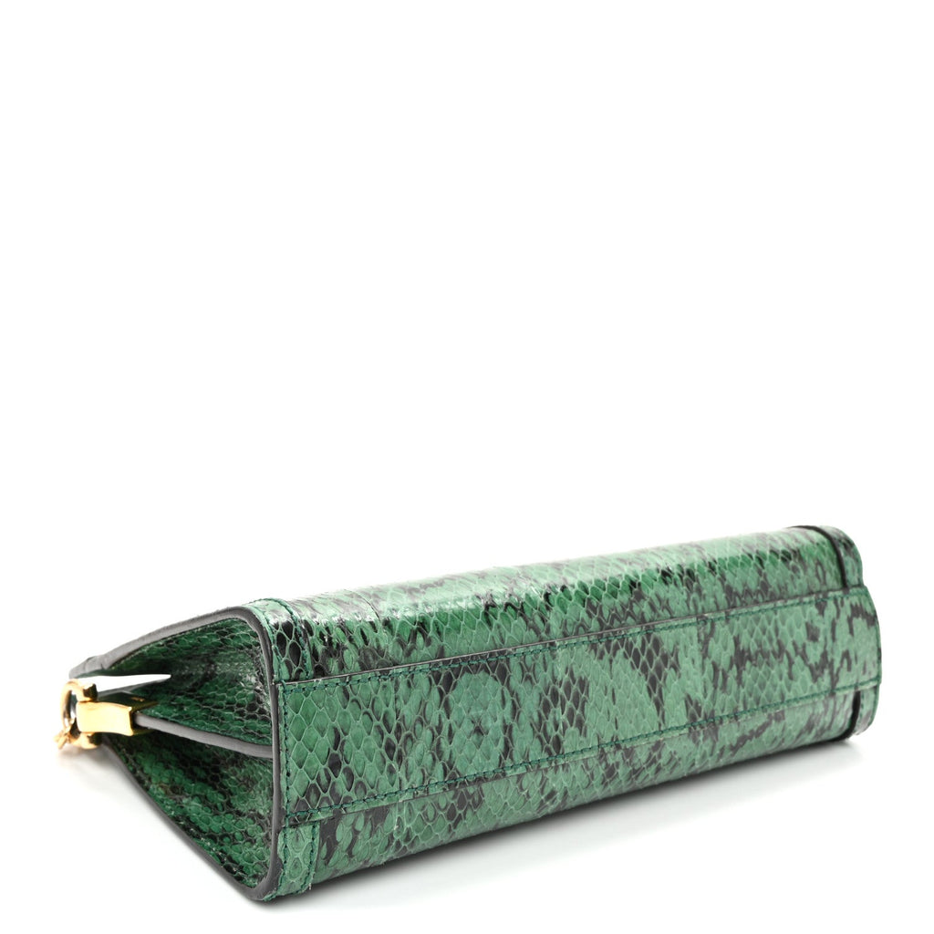 Snakeskin GG Small Ophidia Chain Shoulder Bag Green wholesalehk.shop
