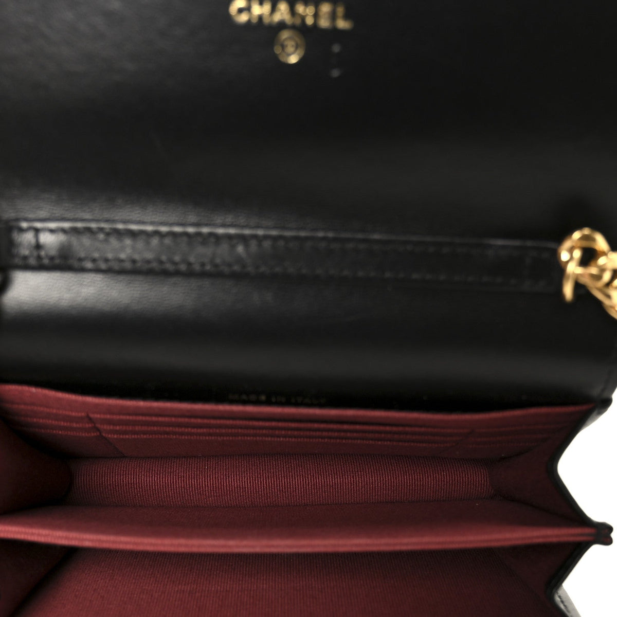 Lambskin Quilted CC Pearl Enamel Clutch on Chain WOC Black wholesalehk.shop