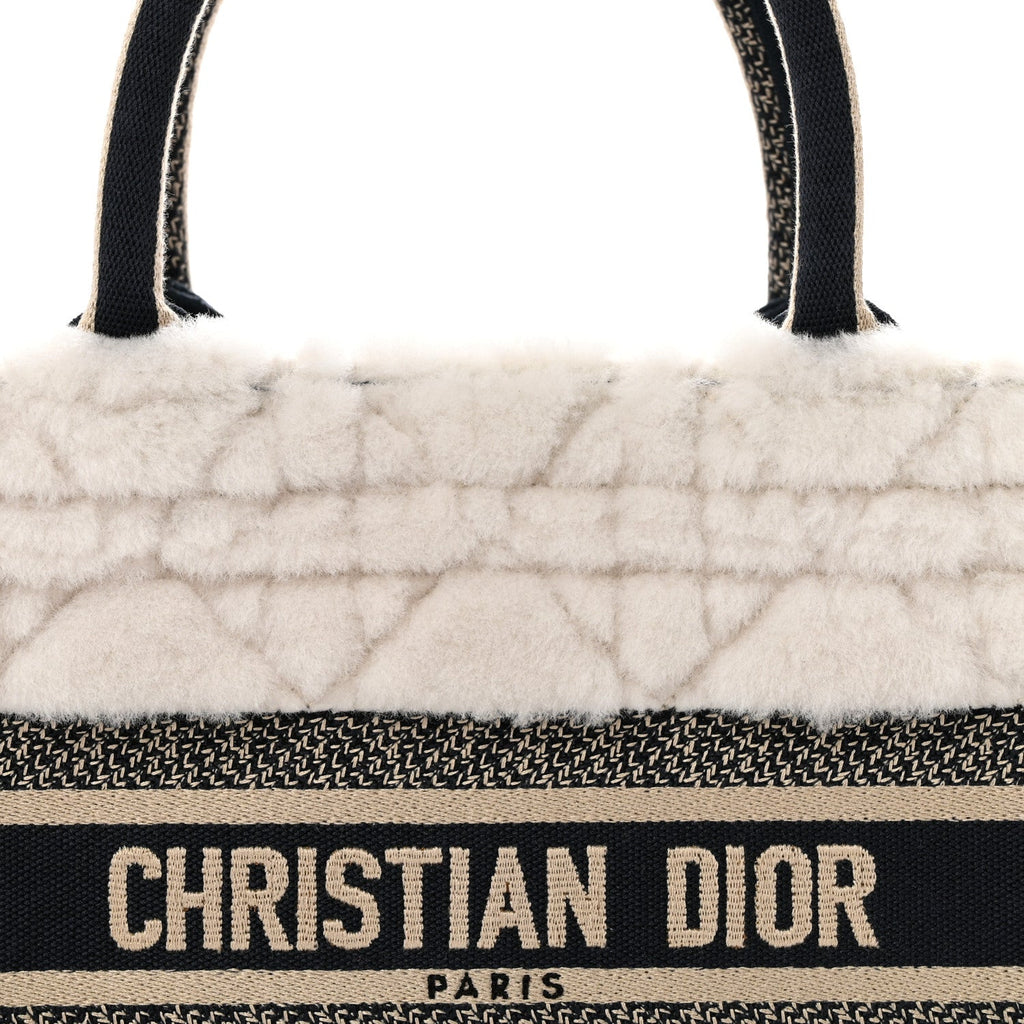 Shearling Cannage Small Book Tote Ecru Blue £¨ Direct shipment via from wholesalehk.shop
