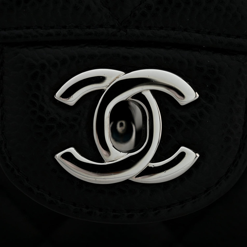 Caviar Quilted Small Double Flap Black wholesalehk.shop