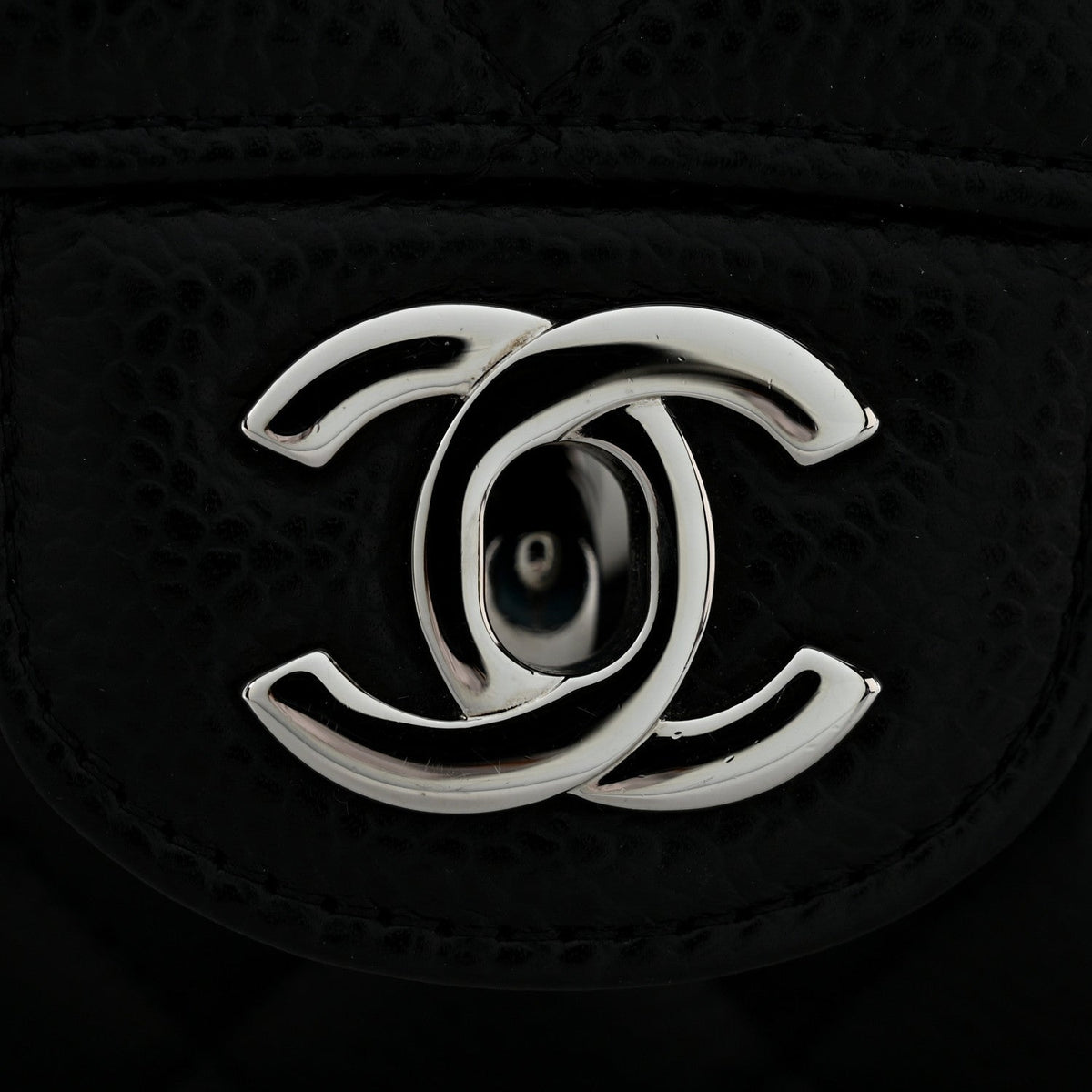 Caviar Quilted Small Double Flap Black wholesalehk.shop