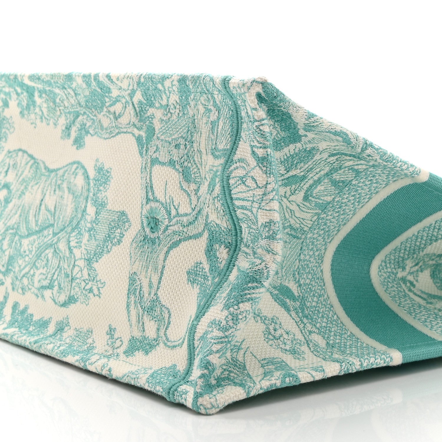Canvas Embroidered Medium Dioriviera Toile De Jouy Book Tote Aquamarina £¨ Direct shipment via from wholesalehk.shop