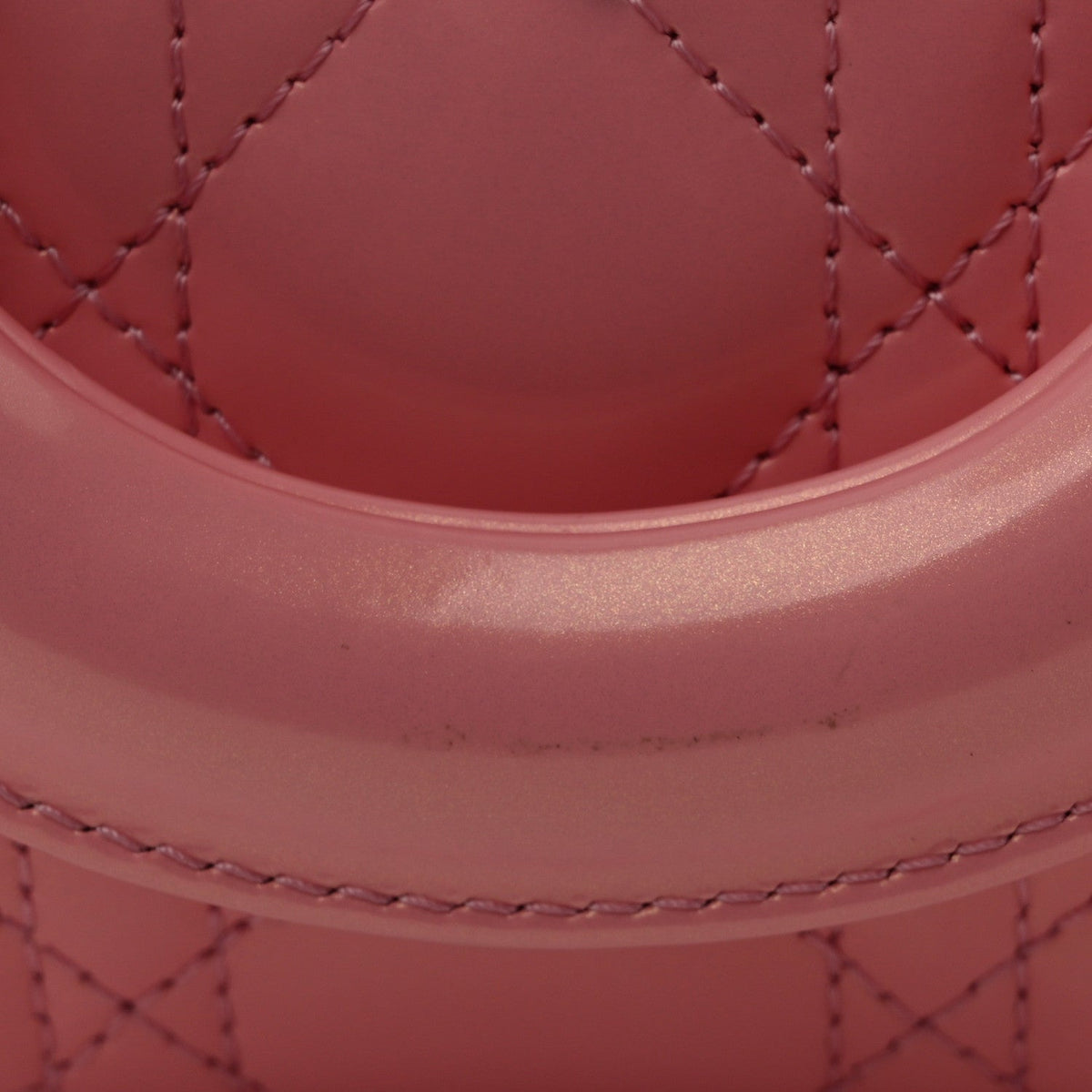 Metallic Lambskin Cannage Small Lady D-Joy Pink wholesalehk.shop