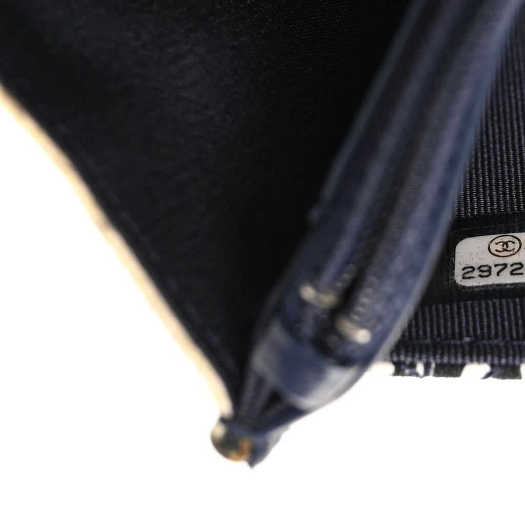 Canvas Printed Quilted 2.55 Reissue Wallet On Chain WOC White Black Navy Blue wholesalehk.shop