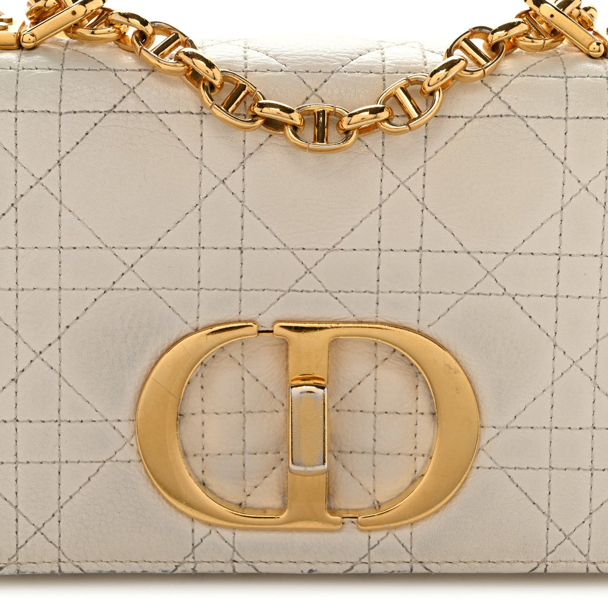 Calfskin Cannage Small Caro Bag Ivory wholesalehk.shop