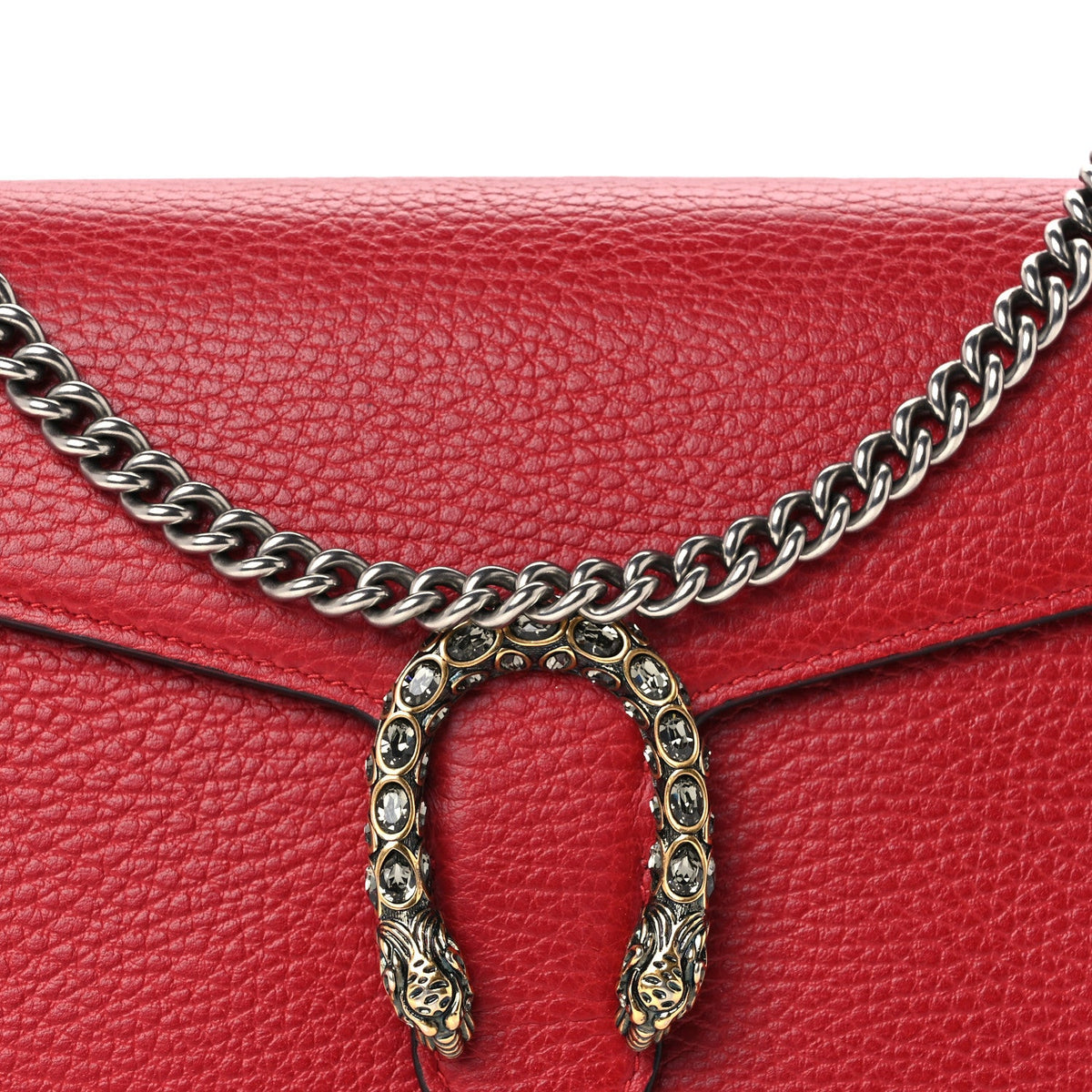 Calfskin Mini Dionysus Chain Wallet Hibiscus Red wholesalehk.shop