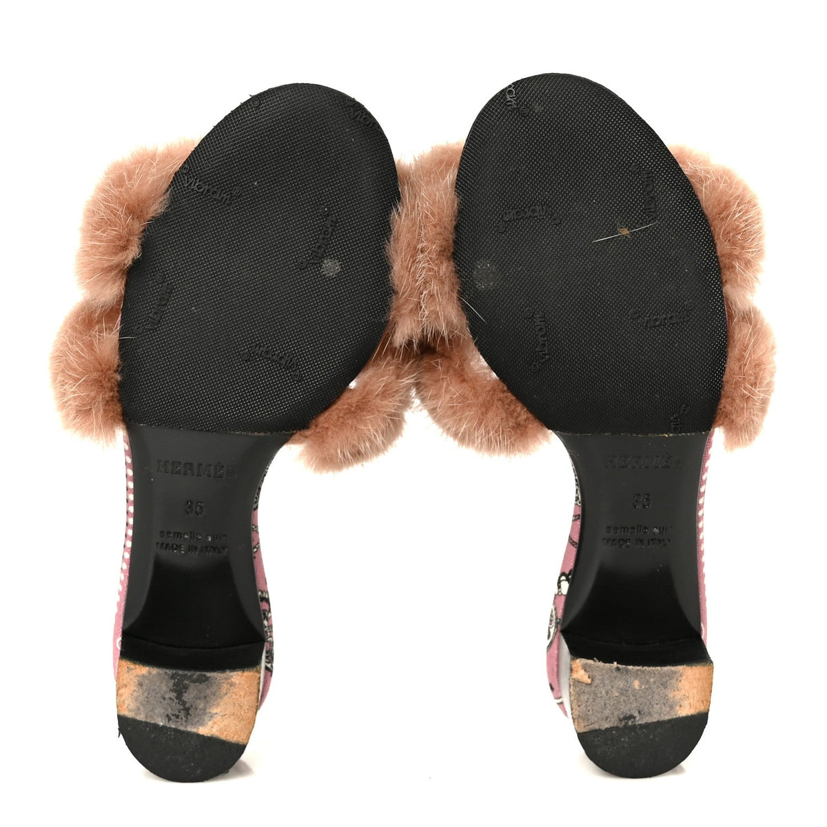 Mink Fur Oasis Sandals 35 Granit Pink wholesalehk.shop