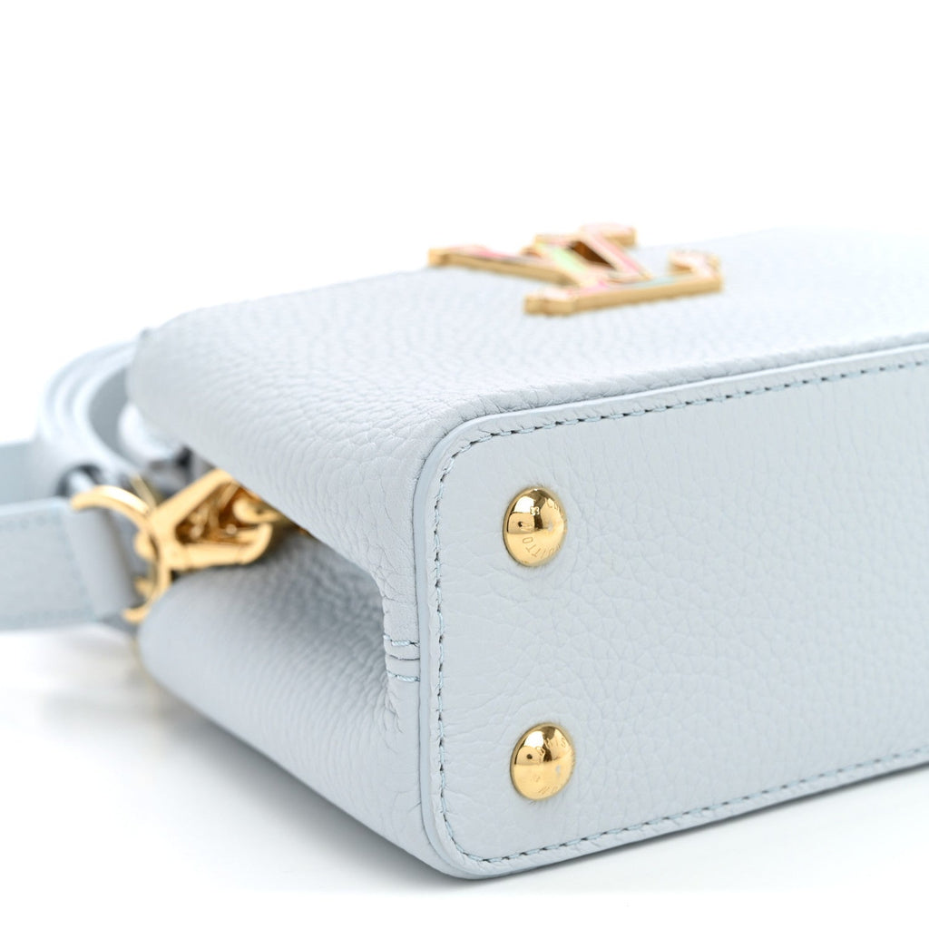 LV X TM Taurillon Capucines East West Mini Olympe Blue £¨ Direct shipment via from wholesalehk.shop