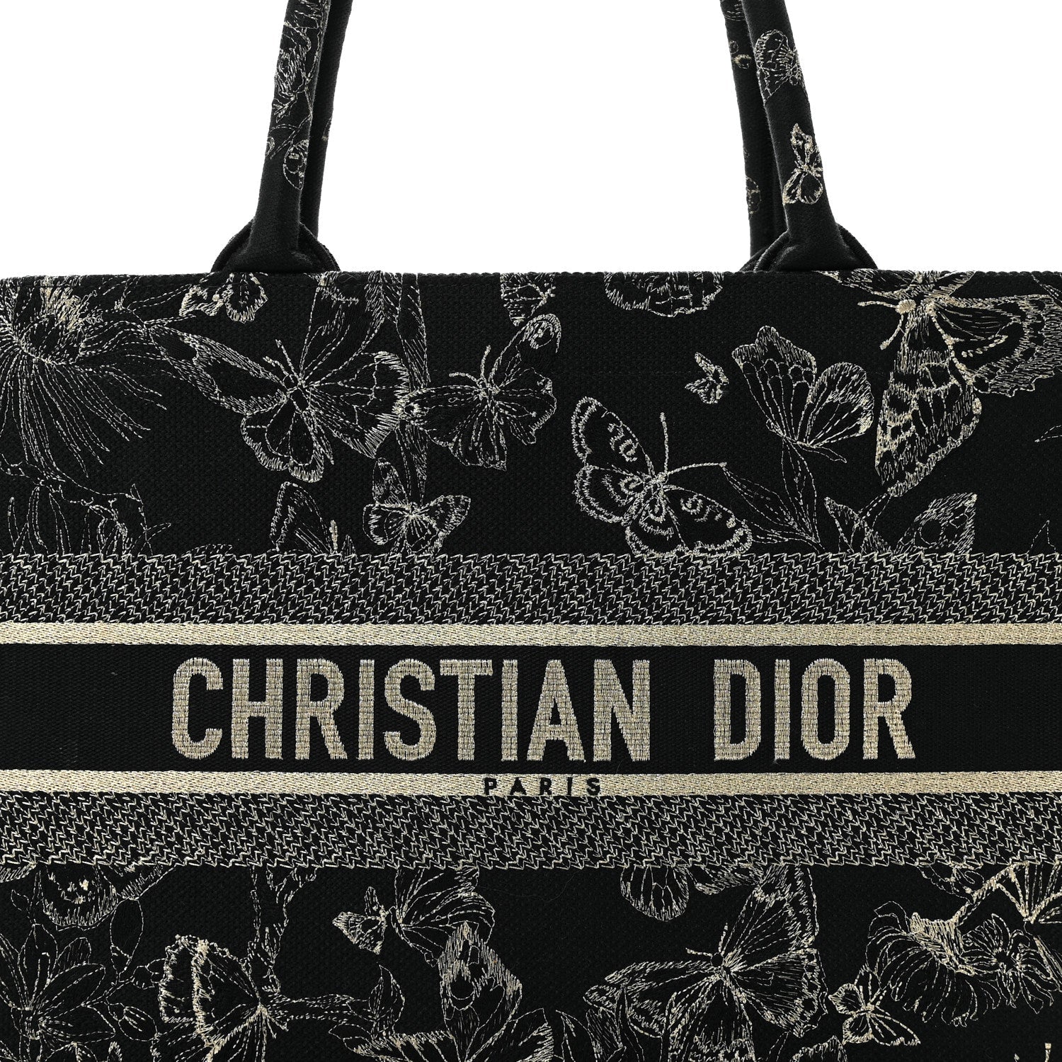 Canvas Embroidered Medium New York Butterfly Book Tote Black £¨ Direct shipment via from wholesalehk.shop