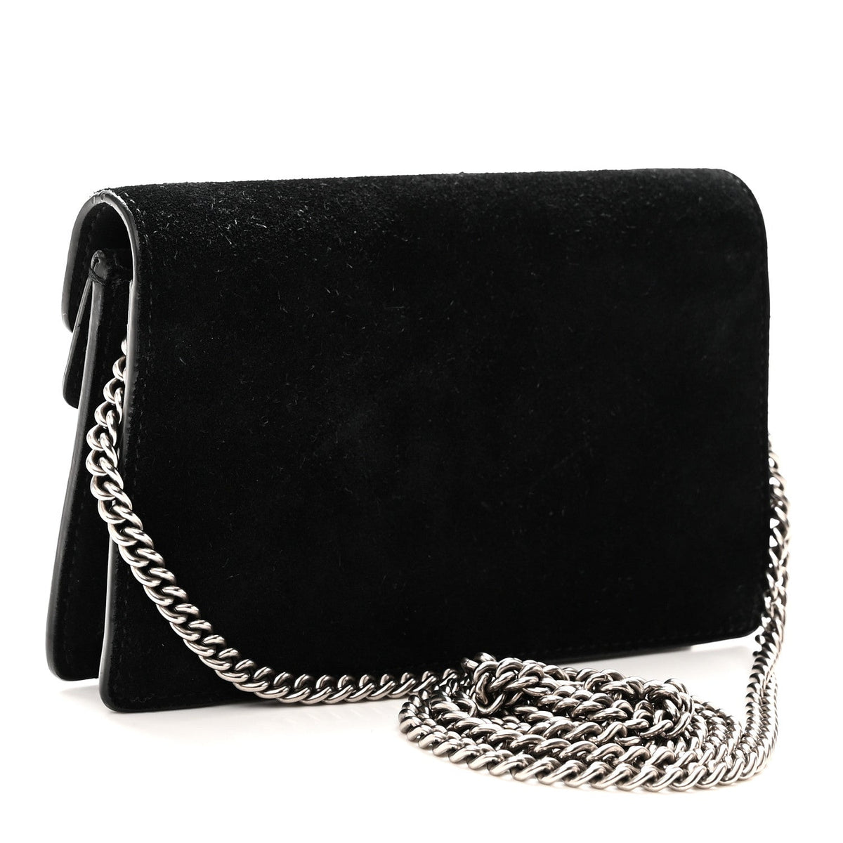 Suede Super Mini Dionysus Shoulder Bag Black wholesalehk.shop